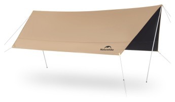 Тент-навіс Naturehike CNK2350WS015 Cloud Skies Tarp Lite, 550x465 см, коричневий