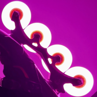 Сяючі колеса для роликів Flying Eagle Lazerwheelz Ultra 88A 4 шт рожеві