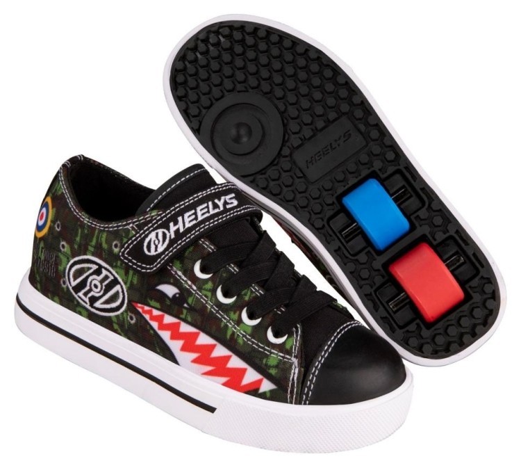 Роликовые кроссовки Heelys Snazzy X2 HE101161 Black Camo Shark, 7908171