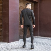 Мужское термобелье зимнее на флисе влагоотводящее Pobedov Teplo черное