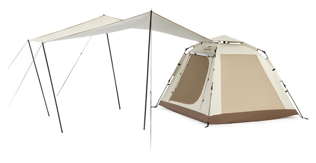 Намет тримісний автоматичний із тентом Naturehike Ango Picnic CNK2450WS021, коричневий, FNR_6976023922817