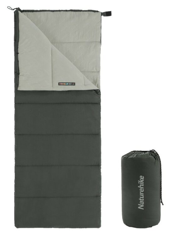 Спальный мешок Naturehike F150 NH22MSD05, левый, графит, FNR_6927595797747-L