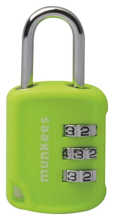 Munkees 3605 брелок-замок Combi Lock 2 lime, 3605-LM