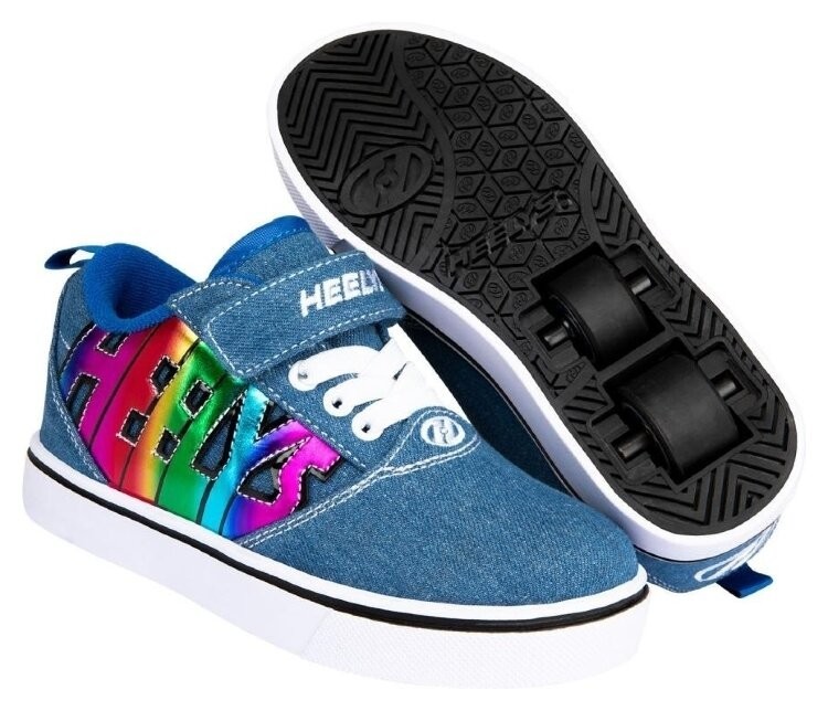 Роликовые кроссовки Heelys Х2 Pro HE101279 Blue Denim Blue Rainbow, 5333392