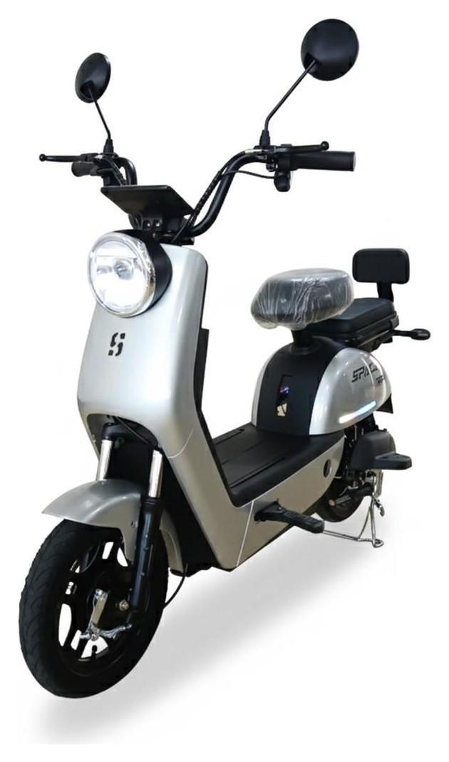 Электроскутер SPACE TRITON 60B 800Вт 20А*г барабан/барабан свинцово-кислотный серебристый 2026, ESC-067