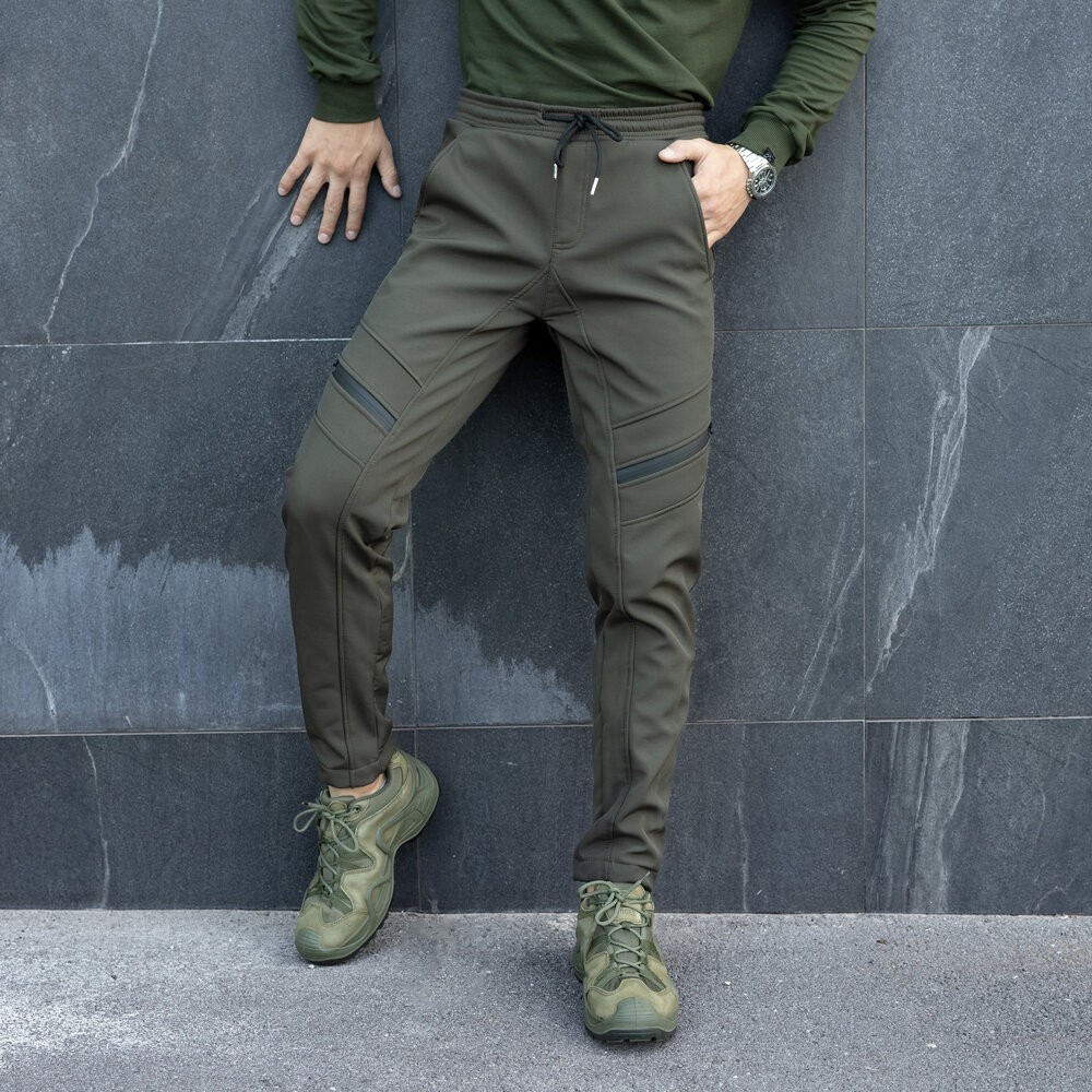 Штани карго чоловічі зимові з кишенями хакі Pobedov San Andreas, POB_00000002612