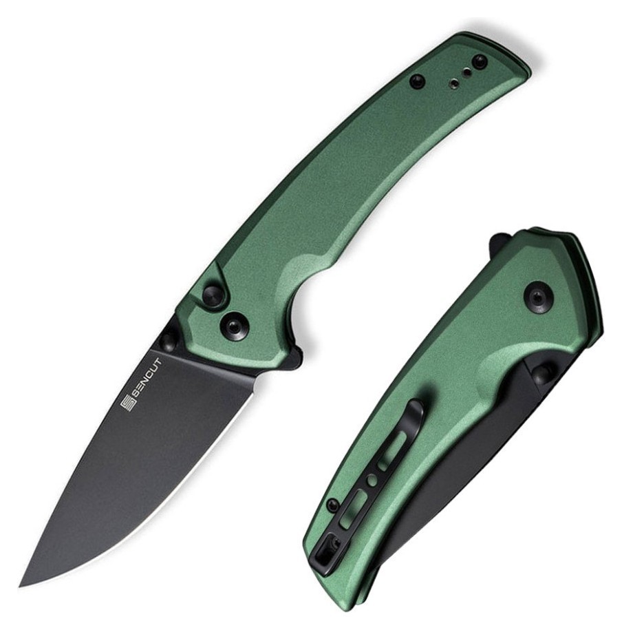 Ніж складаний туристичний Sencut Serene, (8.8 см) D2 / Aluminum зелений, FNR_S21022B-5