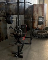 Лава для жиму з тягою та тренажерами + штанга 83 кг RN-Sport