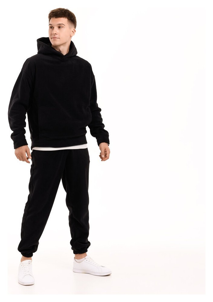 Флісовий зимовий чоловічий костюм Pobedov Mariot. Чорний чоловічий флісовий костюм, POB_00000006985