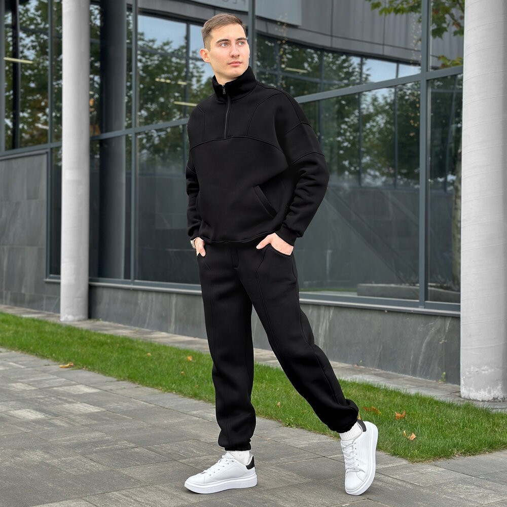 Спортивний костюм зимовий чоловічий чорний Pobedov Grand ЗИМА, POB_00000006820