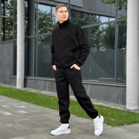 Спортивний костюм зимовий чоловічий чорний Pobedov Grand ЗИМА