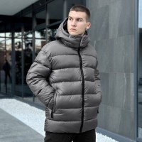 Чоловіча зимова куртка темно-сіра Pobedov Snowfall