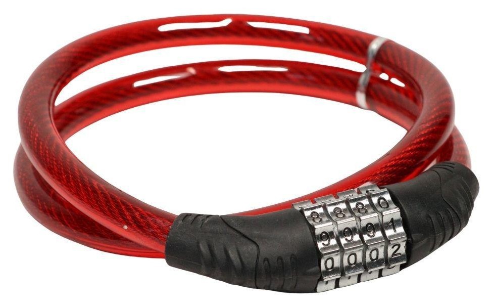 Замок тросовый кодовый VLT PJ-098 800мм *12мм красный AM (брендированная упаковка), LCK-100