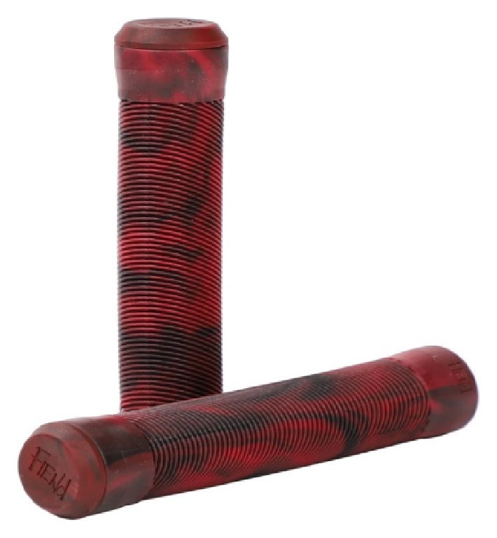 Грипсы Fiend Flangeless Team красные с разводами, VELD_GR-201RED