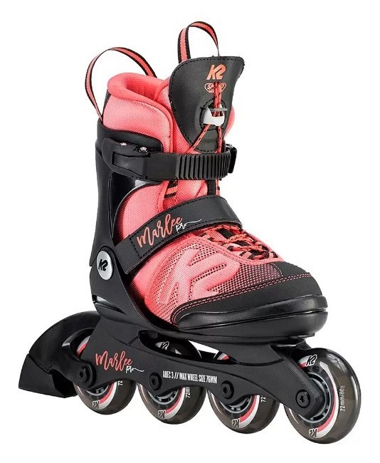 Роликовые коньки детские K2 MARLEE PRO 32-37 (1.0US) 195-230см Coral/black (30D0222.1.1), RCH_19728