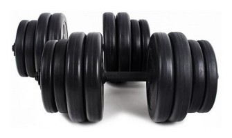 Гантели наборные 2 шт RN16 кг с ABS покрытием + Эспандер в подарок