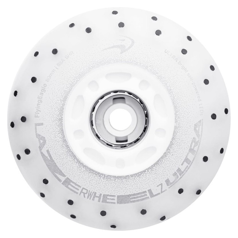Сяючі колеса для роликів Flying Eagle Lazerwheelz Ultra+Sparks 88A 4 шт білі, ROL_12532_2