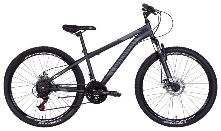 Велосипед 26" Discovery RIDER AM DD 2022 (графитовый (м)) Discovery RIDER AM 2022 (графитовый (м)), OPS-DIS-26-522