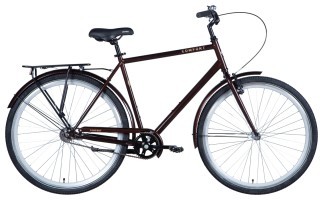 Велосипед Dorozhnik COMFORT MALE Velosteel 28 frame-22 синій з багажником задн St з крылом St 2024