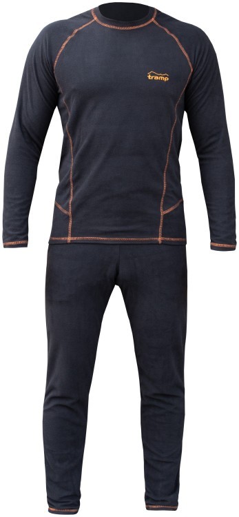 Термобілизна чоловіча Tramp Microfleece комплект (футболка+штани) black UTRUM-020, UTRUM-020-black-XL, UTRUM-020-black-XL