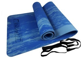 Коврик для йоги и фитнеса EasyFit s-EVA Mat 8 мм Синий