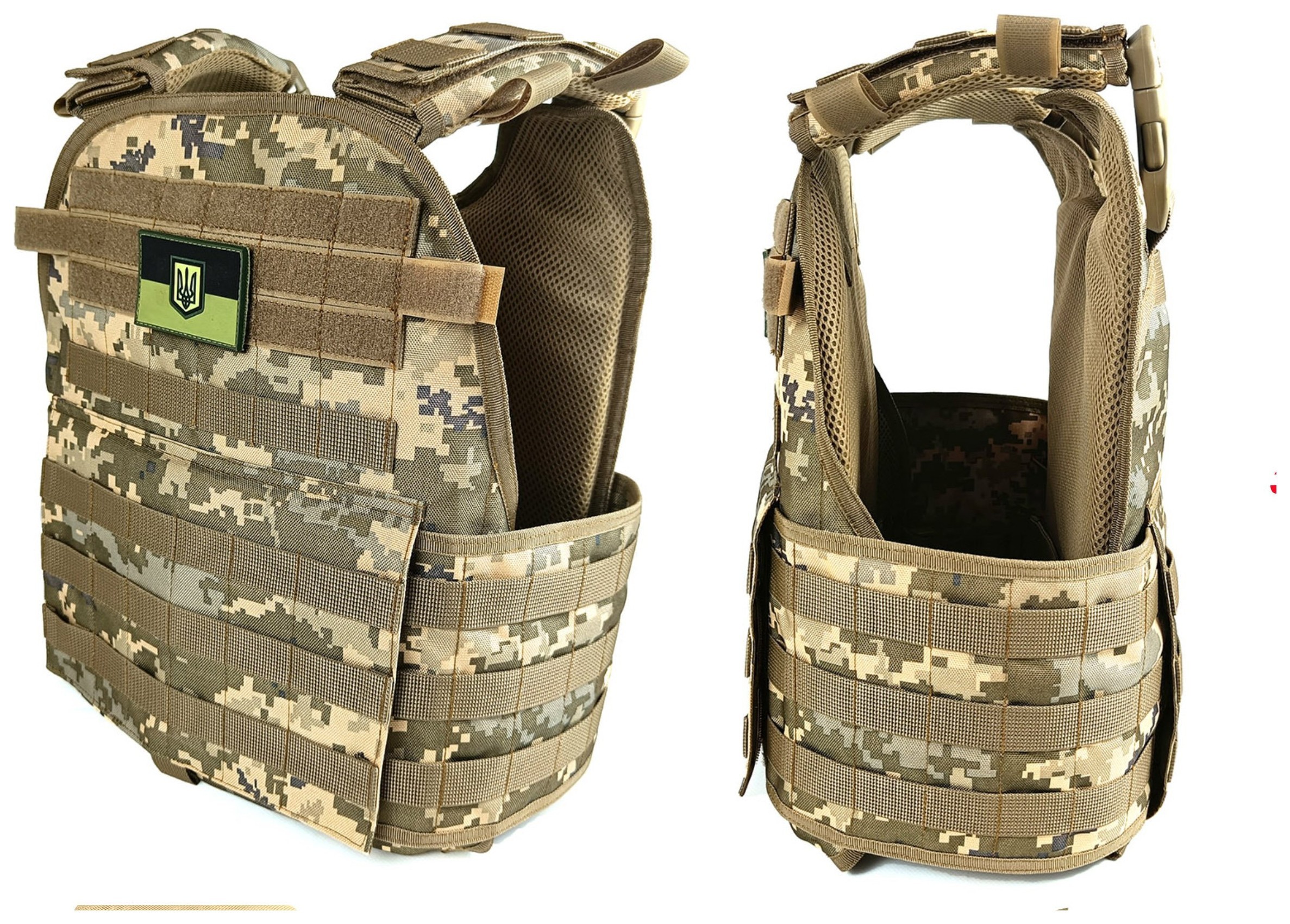 Плитоноска Pantsyr-2 (тактичний військовий жилет, бронежилет MOLLE) піксель ЗСУ MM-14, EFIT_2408