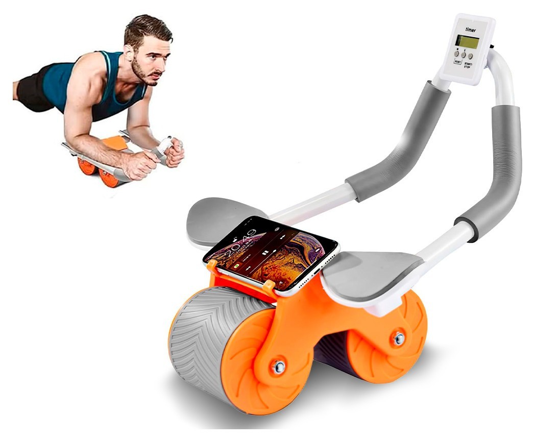 Ролик для пресу EasyFit зі зворотним механізмом та лічильником, EFIT_EF-1357