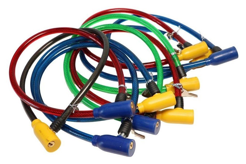 Замок тросовий на ключі VLT PJ-097 650мм *12мм мікс (упак. 10 шт) AM (брендоване пакування), LCK-104