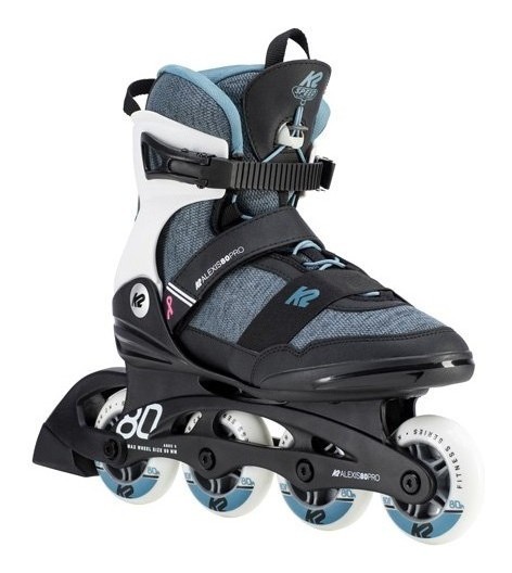 Роликові коньки для дорослих K2 ALEXIS 80 PRO W 37 (7.0US) 240мм Jeans/black (30D0772.1.1), RCH_19708
