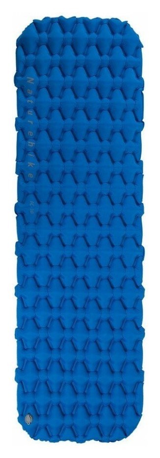 Матрас туристический одноместный надувной Naturehike FC-10 NH19Z032-P 195x59x6.5 см, голубой для кемпинга, FNR_6927595734261