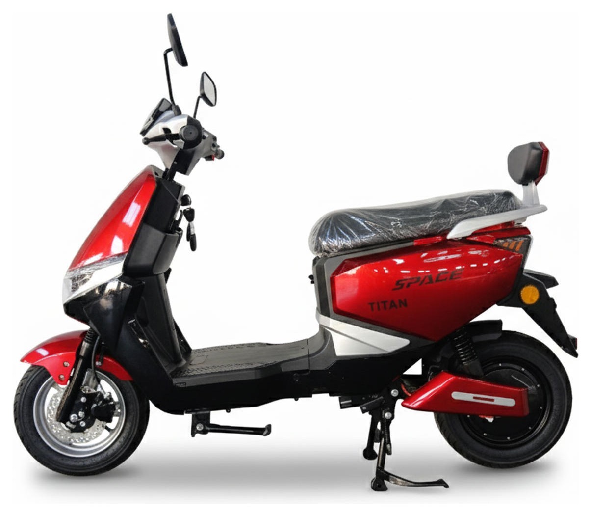 Електроскутер SPACE TITAN 72B 1000Вт 20А*г диск/барабан свинцево-кислотний червоний 2026, ESC-073