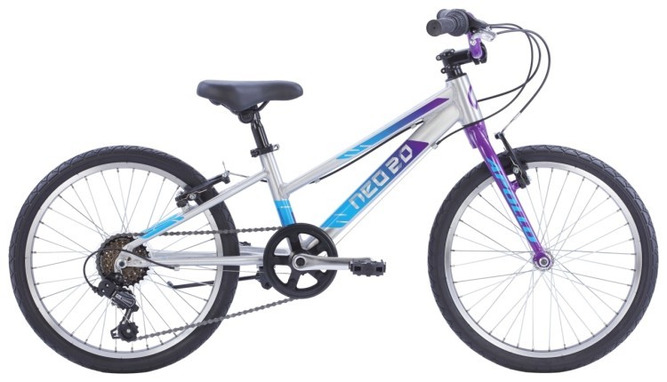 Велосипед 20" Apollo NEO 6s girls Brushed Alloy /Purple /Blue Fade, SKD-81-61