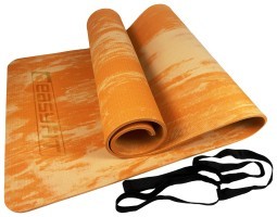 Коврик для йоги и фитнеса EasyFit s-EVA Mat 8 мм Оранжевый