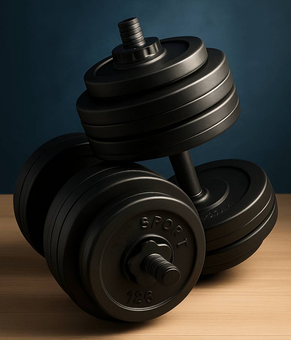 Гантели наборные Prof sport 2х21кг + Перчатки. Защитное покрытие. 10 лет гарантии!, RNS_profS-21