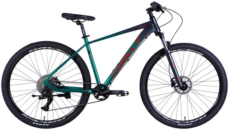 Велосипед AL 29" Formula ZEPHYR 1.0 HDD рама-19" темно-сріблястий з зеленим 2025, OPS-FR-29-373