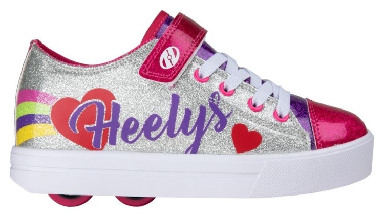 Роликовые кроссовки Heelys X2 Snazzy X2 HE100935 Silver Rainbow Hear, 1874181