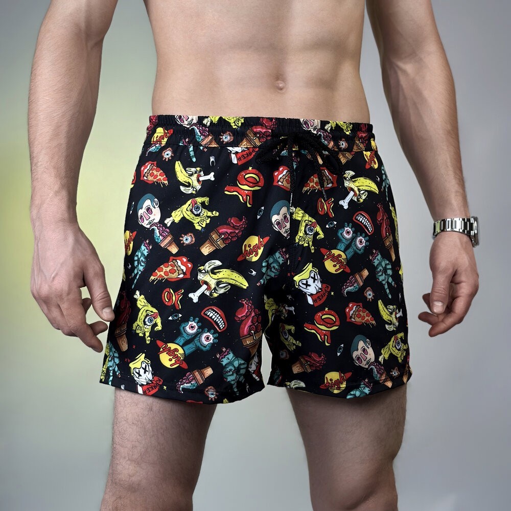 Принтовані чоловічі шорти для плавання Pobedov Pool day Chortyky, POB_00000006079