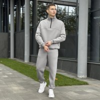 Сталевий спортивний костюм для чоловіків. Комплект осінь зима Pobedov Grand ЗИМА