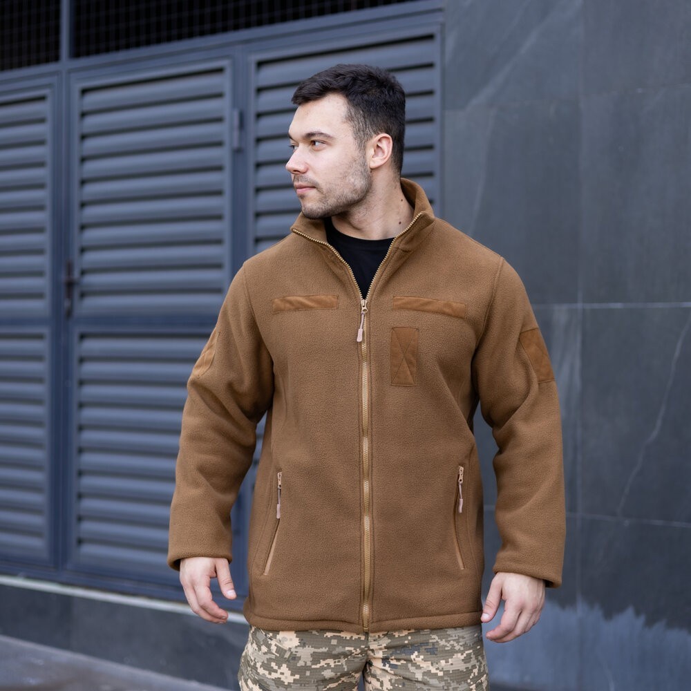 Толстовка чоловіча на блискавці койот флісова Patriot, POB_00000008370