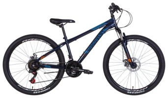 Велосипед 26" Discovery RIDER AM DD 2022 (темно-синій з помаранчевим (м))