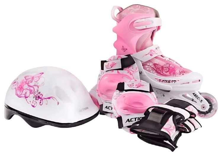 Роликовые коньки Action Pinky (компл)/Pink, PW117C6PW30905/30-33