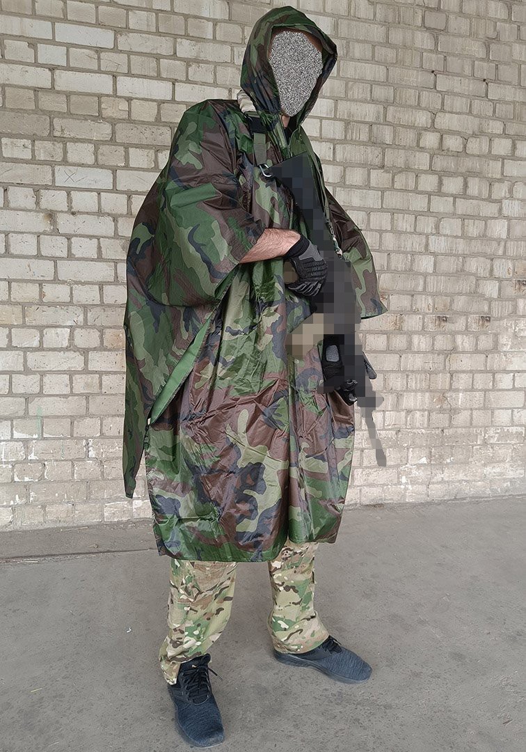 Тактичний дощовик-пончо EasyFit RainC (військовий плащ ЗСУ) woodland, EFIT_EF-2811-1