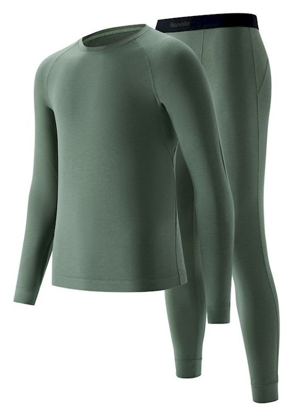 Комплект термобілизни чоловічої Naturehike NH22NY001, демісезон, розмір XXL, зелений, FNR_6927595704974