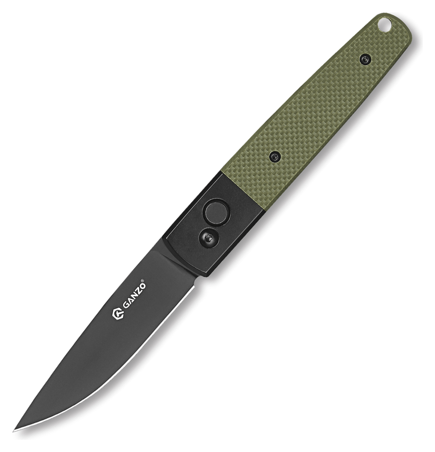 Ніж складаний Ganzo G721B-GR зелений, чорний клинок, FNR_G721B-GR