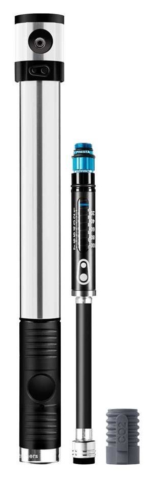 Насос для велосипеда Crankbrothers KLIC HV GAUGE+CO2 Silver (16117), RCH_19053