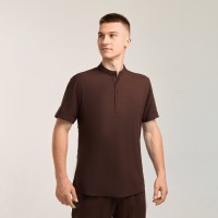 Чоловіча сорочка з коротким рукавом шоколадна Pobedov Molodist'