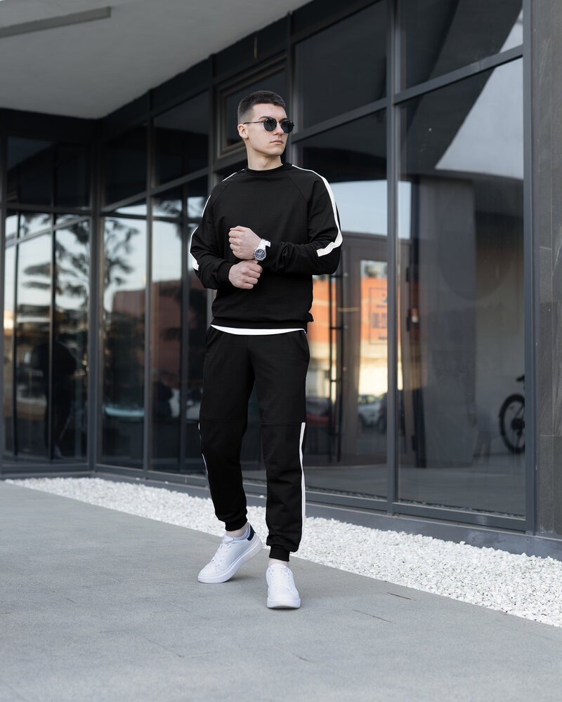 Трикотажний чоловічий спортивний костюм чорний Pobedov Black moon, POB_00000008621