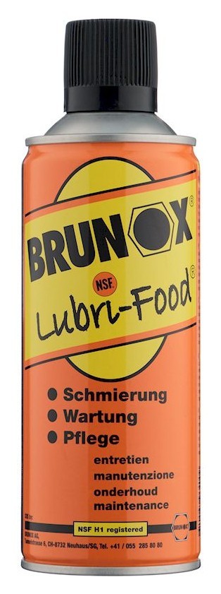 Універсальне мастило для харчового обладнання, спрей Brunox Lubri Food 400ml, FNR_BR040LF