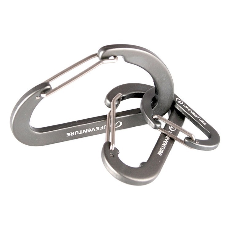 Комплект карабінів Lifeventure Karabiners grey, 68110G