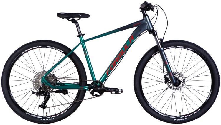 Велосипед AL 29" Formula ZEPHYR PRO HDD рама-19" темно-серебристый с зеленым 2025, OPS-FR-29-386